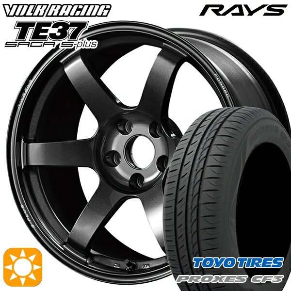 【取付対象】ジェイド アクセラ 225/40R18 92W XL トーヨー プロクセス CF3 RAYS ボルクレーシング TE37 サーガ S-プラス MM 18インチ 7.5J 5H114.3 サマータイヤホイールセット
