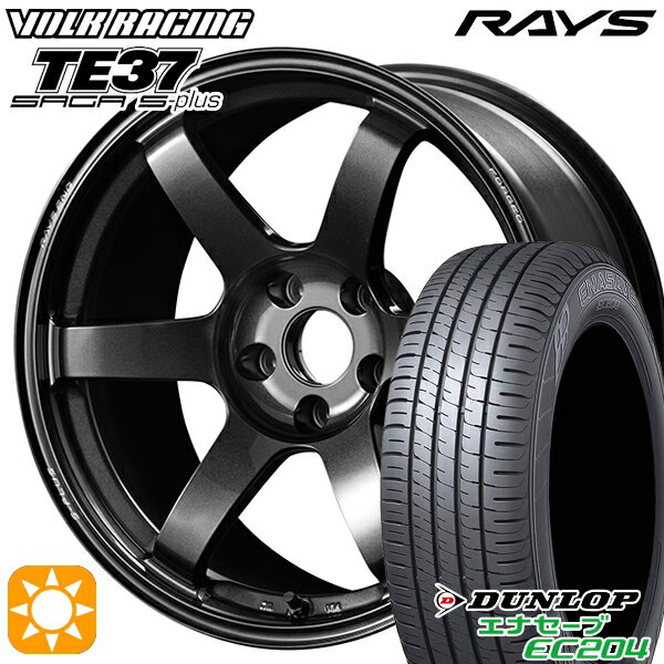 【取付対象】215/45R17 91W XL ダンロップ エナセーブ EC204 RAYS ボルクレーシング TE37 サーガ S-プラス MM 17インチ 7.5J 5H114.3 サマータイヤホイールセット