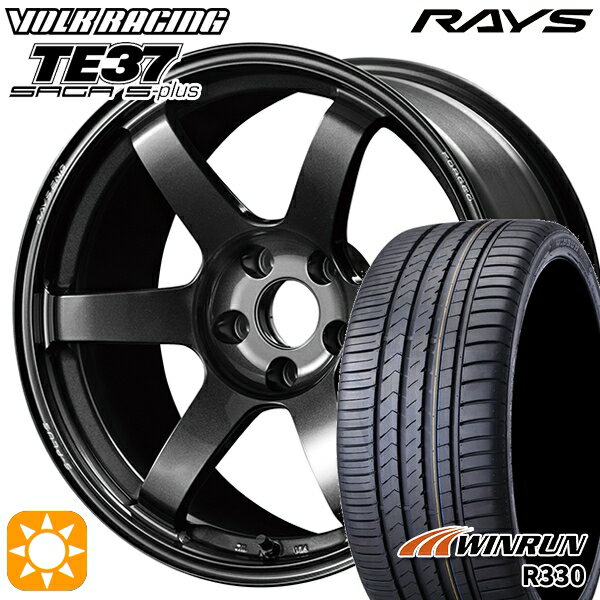 【取付対象】リーフ レヴォーグ 215/50R17 95W XL ウィンラン R330 RAYS ボルクレーシング TE37 サーガ S-プラス MM 17インチ 7.5J 5H114.3 サマータイヤホイールセット