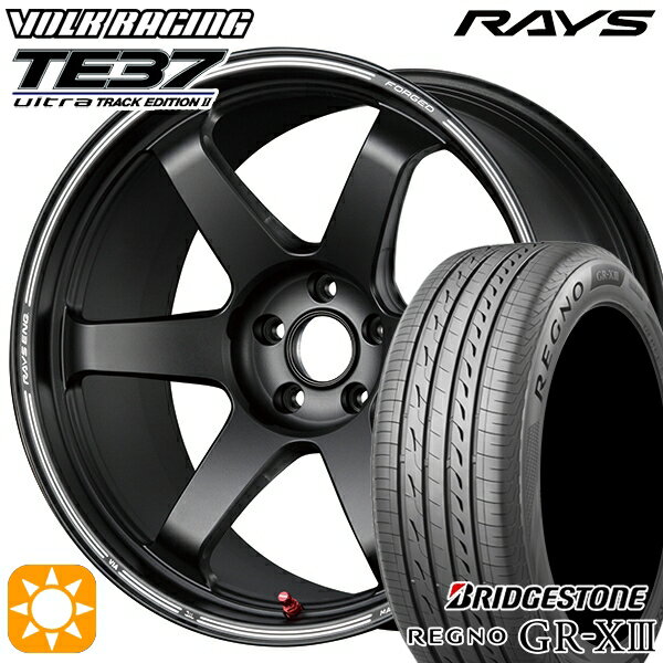 【取付対象】プリウスα クラウン 235/35R19 91W XL ブリヂストン レグノ GR-X3 RAYS ボルクレーシング TE37 ultra TRACK EDITION II BC 19インチ 8.5J 5H114.3 サマータイヤホイールセット