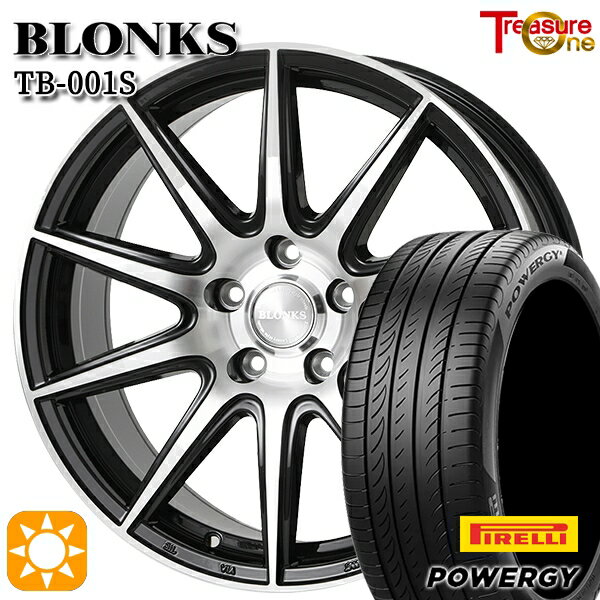【取付対象】215/45R17 91W XL ピレリ パワジー トレジャーワン ブロンクス TB001S ブラックポリッシュ 17インチ 7.0J 5H114.3 サマータイヤホイールセット