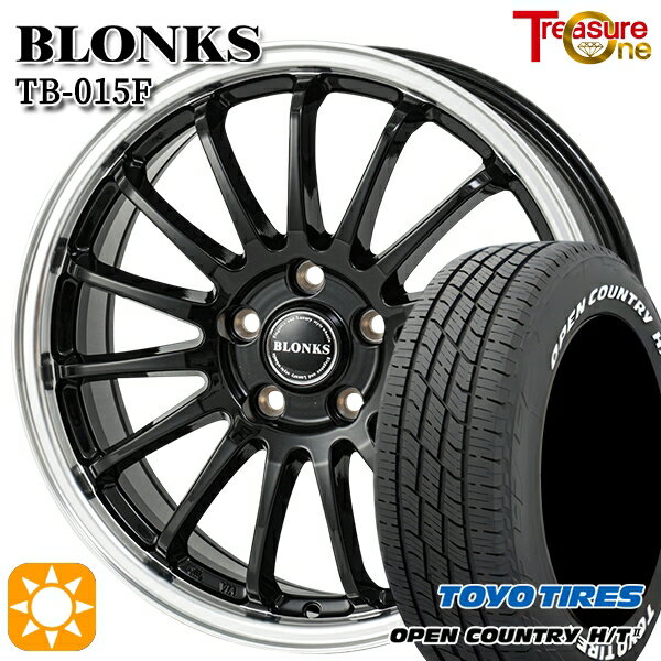 【取付対象】225/60R17 99H トーヨー オープンカントリー H/T2 WL トレジャーワン ブロンクス TB015F BK/RP 17インチ 7.0J 5H114.3 サマータイヤホイールセット
