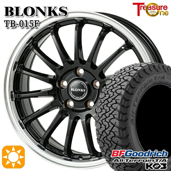 【取付対象】215/65R16 103/100S RBL BFグッドリッチ オールテレーン T/A KO3 トレジャーワン ブロンクス TB015F BK/RP 16インチ 6.5J 5H114.3 サマータイヤホイールセット