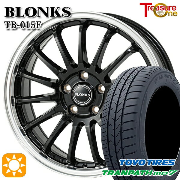 【取付対象】エルグランド クロスロード 215/65R16 98H トーヨー トランパス mp7 トレジャーワン ブロンクス TB015F BK/RP 16インチ 6.5J 5H114.3 サマータイヤホイールセット