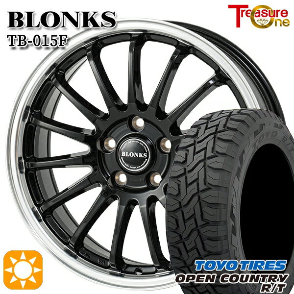 【取付対象】デリカD5 215/70R16 100Q トーヨー オープンカントリー R/T トレジャーワン ブロンクス TB015F BK/RP 16インチ 6.5J 5H114.3 サマータイヤホイールセット