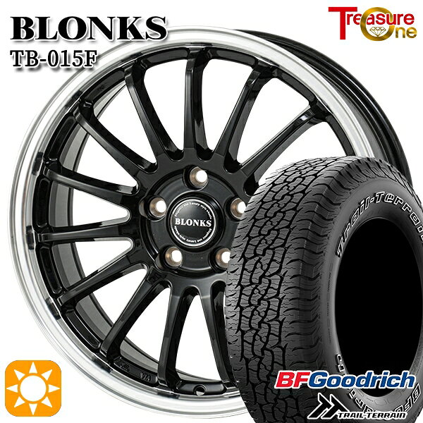 【取付対象】ハリアー エクストレイル 225/65R17 102T ORWL BFグッドリッチ トレールテレーン トレジャーワン ブロンクス TB015F BK/RP 17インチ 7.0J 5H114.3 サマータイヤホイールセット
