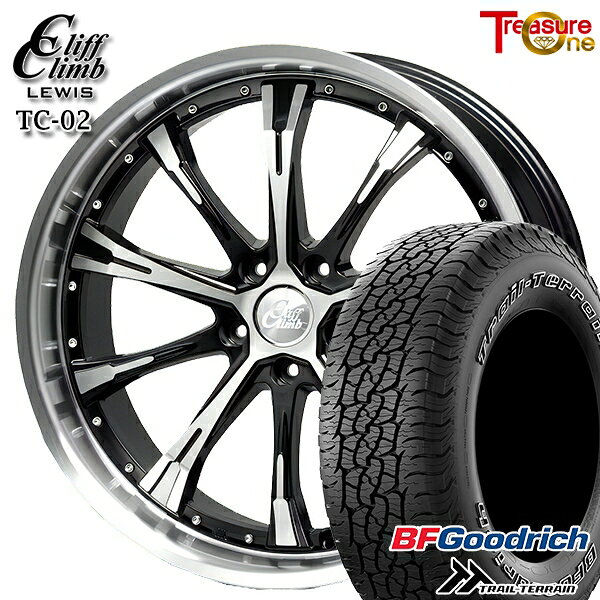 【取付対象】245/65R17 111T ORWL BFグッドリッチ トレールテレーン トレジャーワン クリフクライムルイス TC02 ブラックポリッシュ 17インチ 7.0J 5H114.3 サマータイヤホイールセット