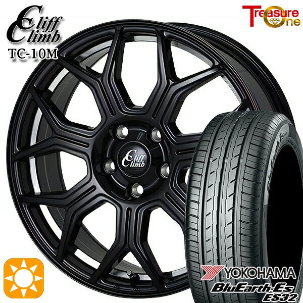 【取付対象】215/40R18 85W ヨコハマ ブルーアース ES32 トレジャーワン クリフクライム TC10M ブラックアンダーカットポリッシュ 18インチ 7.0J 5H100 サマータイヤホイールセット
