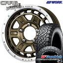 【取付対象】LT215/70R16 100/97R RWL BFグッドリッチ オールテレーン T/A KO2 WORK クラッグ ティーグラビック2 アッシュドチタンカットリム 16インチ 5.5J 5H139.7 +20 サマータイヤホイールセット