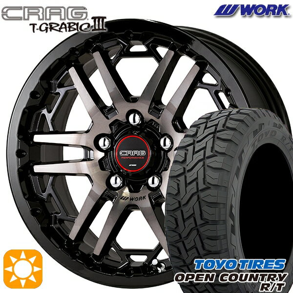 【取付対象】215/70R16 100Q トーヨー オープンカントリー R/T WORK クラッグ ティーグラビック3 ブラッククリアグレー 16インチ 7.0J 5H114.3 サマータイヤホイールセット