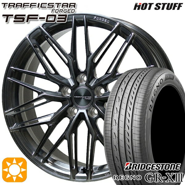 【取付対象】20アルファード 245/40R19 98W XL ブリヂストン レグノ GR-X3 HotStuff トラフィックスターフォージド TSF-03 ブラッシュド/ブラッククリア 19インチ 8.0J 5H114.3 サマータイヤホイールセット