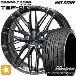 【取付対象】ノア ヴォクシー 215/35R19R19 85Y XL ニットー NT555 G2 HotStuff トラフィックスターフォージド TSF-03 ブラッシュド/ブラッククリア 19インチ 8.0J 5H114.3 サマータイヤホイールセット