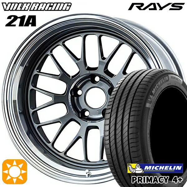 【取付対象】225/55R18 98V ミシュラン プライマシー4プラス RAYS ボルクレーシング V21A VC 18インチ 8.5J 5H114.3 サマータイヤホイールセット