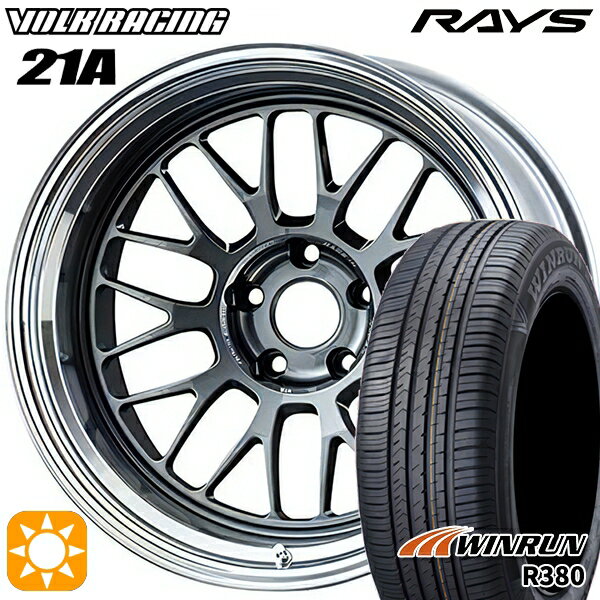 【取付対象】マツダ6 エクストレイル 225/60R18 104V XL ウィンラン R380 RAYS ボルクレーシング V21A VC 18インチ 8.5J 5H114.3 サマータイヤホイールセット