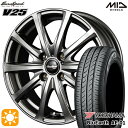 【取付対象】175/65R14 82T ヨコハマ ブルーアース AE01F MID ユーロスピード V25 メタリックグレー 14インチ 5.5J 4H100 サマータイヤホイールセット