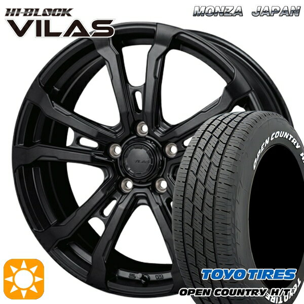 【取付対象】225/60R18 100H トーヨー オープンカントリー H/T2 WL モンツァ ハイブロック ヴィラス サテンブラック 18インチ 7.5J 5H114.3 サマータイヤホイールセット