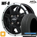 【取付対象】ハスラー フレア 165/65R14 79H トーヨー プロクセス CF3 MID ロードマックス WF8 セミグロスブラック+フランジポリッシュ 14インチ 4.5J 4H100 サマータイヤホイールセット