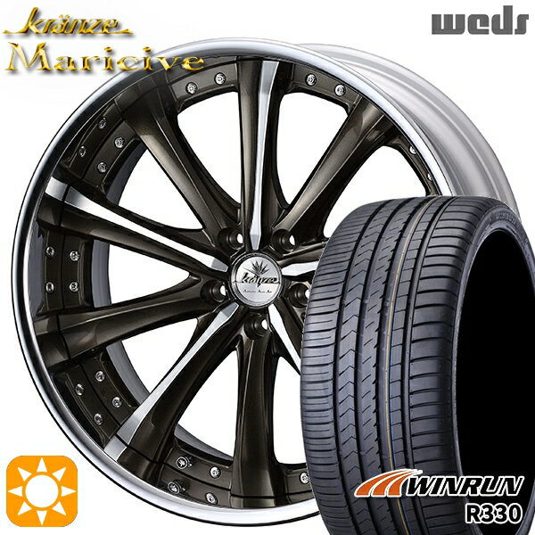 【取付対象】20アルファード 245/40R19 98W XL ウィンラン R330 Weds クレンツェ マリシーブ セピアブラックポリッシュ 19インチ 8.0J 5H114.3 サマータイヤホイールセット