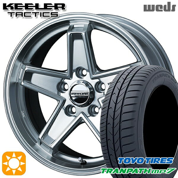 【取付対象】215/60R16 95H トーヨー トランパス mp7 Weds キーラー タクティクス ハイパーシルバー 16インチ 7.0J 5H114.3 サマータイヤホイールセット