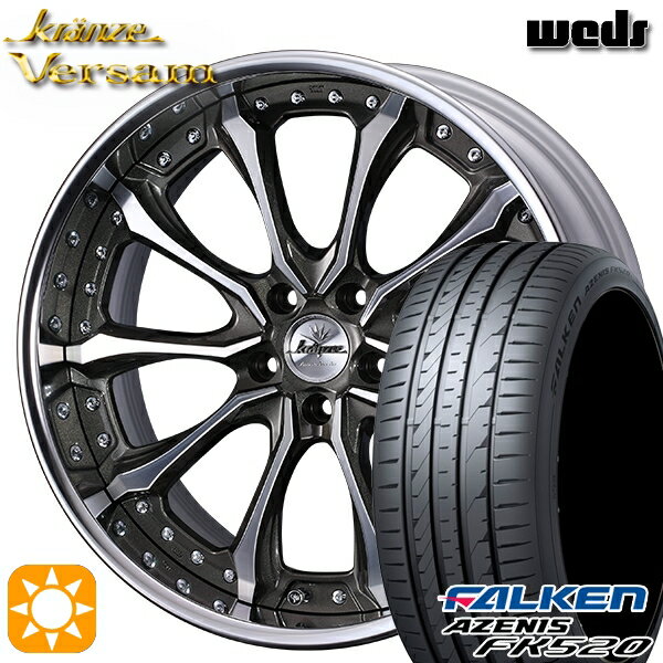 【取付対象】225/55R19 99W ファルケン アゼニス FK520 Weds ウェッズ クレンツェ ヴェルサム BP 19インチ 8.0J 5H114.3 サマータイヤホイールセット