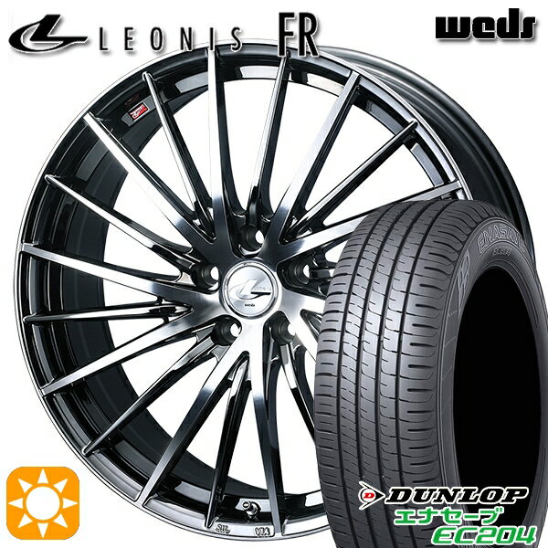 【取付対象】215/65R16 98H ダンロップ エナセーブ EC204 Weds レオニス FR BMCMC (ブラックメタルコート ミラーカット) 16インチ 6.5J 5H114.3 サマータイヤホイールセット
