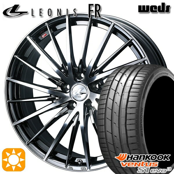 【取付対象】225/40R18 92Y XL ハンコック veNtus S1 evo3 K127 Weds レオニス FR BMCMC (ブラックメタルコート ミラーカット) 18インチ 7.0J 5H114.3 サマータイヤホイールセット