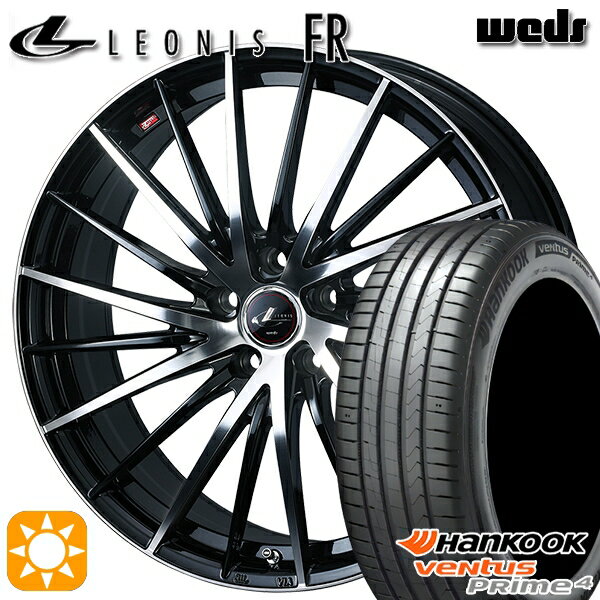 【取付対象】205/50R17 93W XL ハンコック veNtus PRime4 K135 Weds レオニス FR PBMC (パールブラック ミラーカット) 17インチ 7.0J 5H114.3 サマータイヤホイールセット