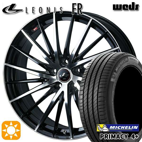 【取付対象】225/45R19 96W XL ミシュラン プライマシー4プラス Weds レオニス FR PBMC (パールブラック ミラーカット) 19インチ 7.5J 5H114.3 サマータイヤホイールセット