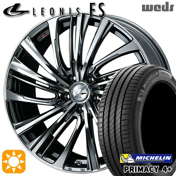 【取付対象】215/50R18 92W ミシュラン プライマシー4プラス Weds レオニス FS BMCMC (ブラックメタルコート/ミラーカット) 18イン...
