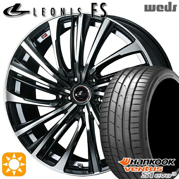 【取付対象】215/40R18 89Y XL ハンコック veNtus S1 evo3 K127 Weds レオニス FS PBMC (パールブラック/ミラーカット) 18インチ 7.0J 5H100 サマータイヤホイールセット