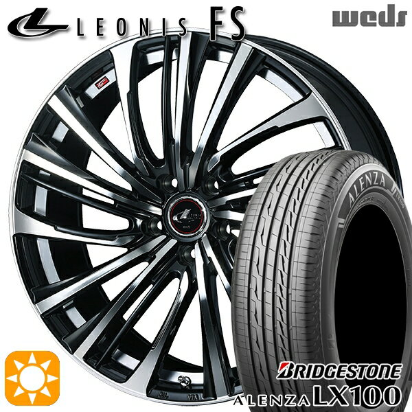 最大2,000円OFFクーポン★235/60R18 103H ブリヂストン アレンザ LX100 Weds レオニス FS PBMC (パールブラック/ミラーカット) 18インチ 8.0J 5H114.3 サマータイヤホイールセット