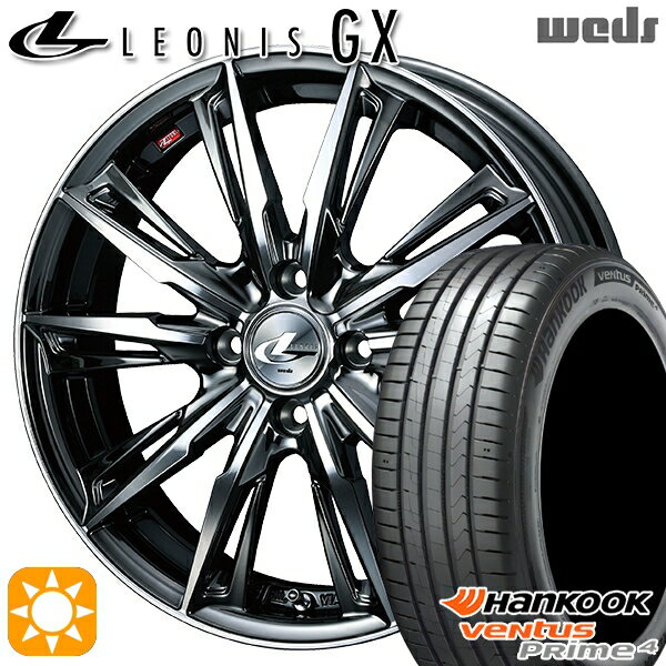 【取付対象】195/55R16 87V ハンコック veNtus PRime4 K135 Weds レオニス GX BMCMC (ブラックメタルコート/ミラーカット) 16インチ 6.0J 4H100 サマータイヤホイールセット