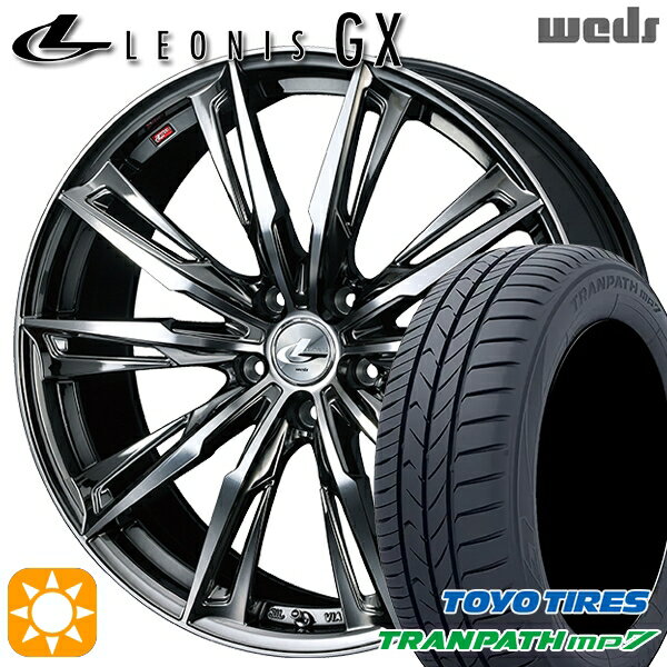 【取付対象】205/50R17 93V トーヨー トランパス mp7 Weds レオニス GX BMCMC (ブラックメタルコート/ミラーカット) 17インチ 7.0J 5H114.3 サマータイヤホイールセット