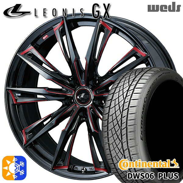 アイシス ノア 215/45R17 91W XL コンチネンタル DWS06+ Weds レオニス GX BK/SC[RED] (ブラック/SCマシニング[レッド]) 17インチ 7.0J 5H114.3 オールシーズンタイヤホイールセット