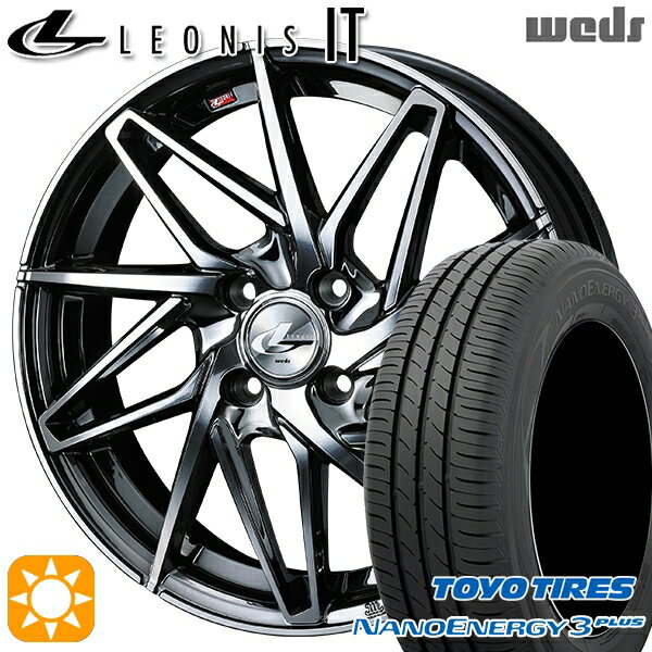 【取付対象】195/45R16 80W トーヨー ナノエナジー3プラス Weds レオニス IT BMCMC (ブラックメタルコート/ミラーカット) 16インチ 6.0J 4H100 サマータイヤホイールセット