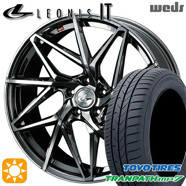 【取付対象】215/55R17 94V トーヨー トランパス mp7 Weds レオニス IT BMCMC (ブラックメタルコート/ミラーカット) 17インチ 7.0J 5H114.3 サマータイヤホイールセット