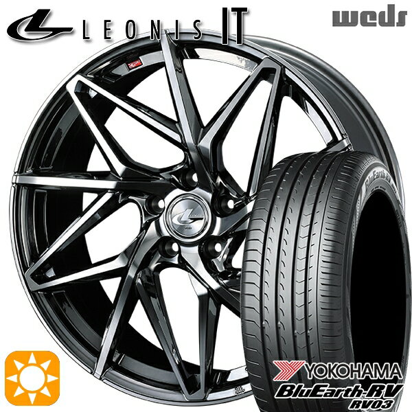 【取付対象】245/35R20 95W XL ヨコハマ ブルーアース RV03 Weds レオニス IT BMCMC (ブラックメタルコート/ミラーカット) 20インチ 8.5J 5H114.3 サマータイヤホイールセット