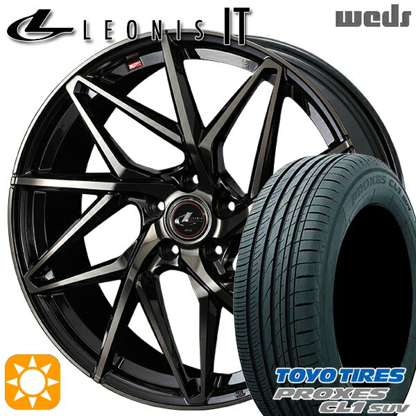 【取付対象】225/55R19 99V トーヨー プロクセス CL1 SUV Weds レオニス IT PBMC/TI (パールブラック ミラーカット/チタントップ) 19インチ 8.0J 5H114.3 サマータイヤホイールセット