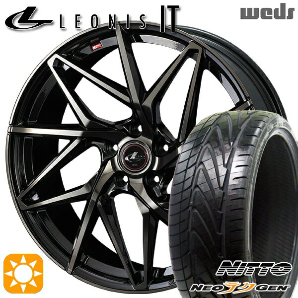 【取付対象】225/30R20 85W ニットー NEOテクGEN Weds レオニス IT PBMC/TI (パールブラック ミラーカット/チタントップ) 20インチ 8.5J 5H114.3 サマータイヤホイールセット
