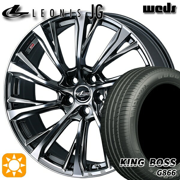 【取付対象】225/55R19 99W キングボス G866 Weds ウェッズ レオニス JG BMCMC 19インチ 8.0J 5H114.3 サマータイヤホイールセット