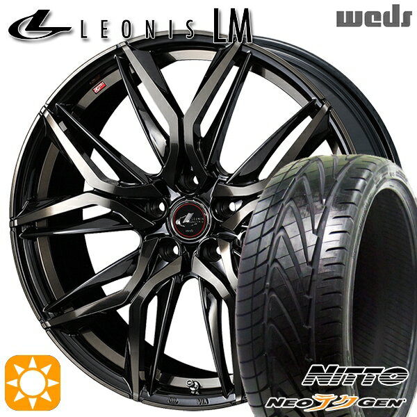【取付対象】225/30R20 85W ニットー NEOテクGEN Weds レオニス LM PBMC/TI (パールブラック ミラーカット/チタントップ) 20インチ 8.5J 5H114.3 サマータイヤホイールセット