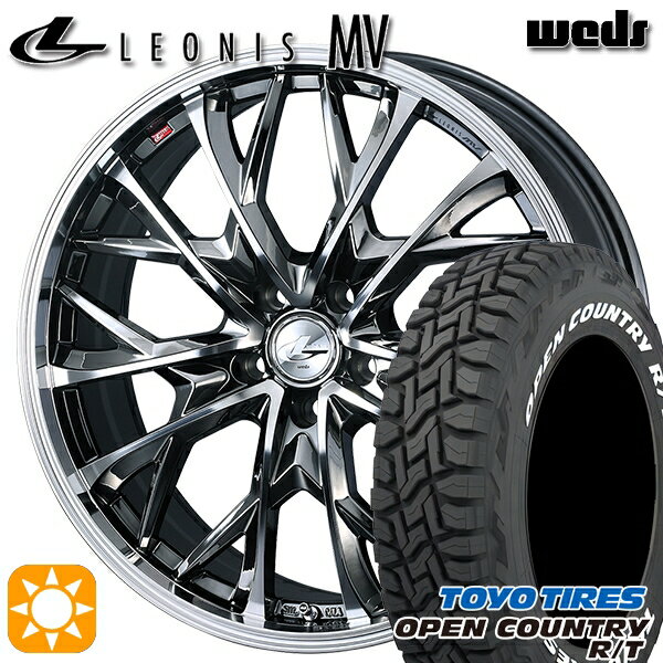 【取付対象】215/65R16 109/107Q トーヨー オープンカントリー R/T ホワイトレター Weds レオニス MV BMCMC (ブラックメタルコート ミラーカット) 16インチ 6.5J 5H114.3 サマータイヤホイールセット