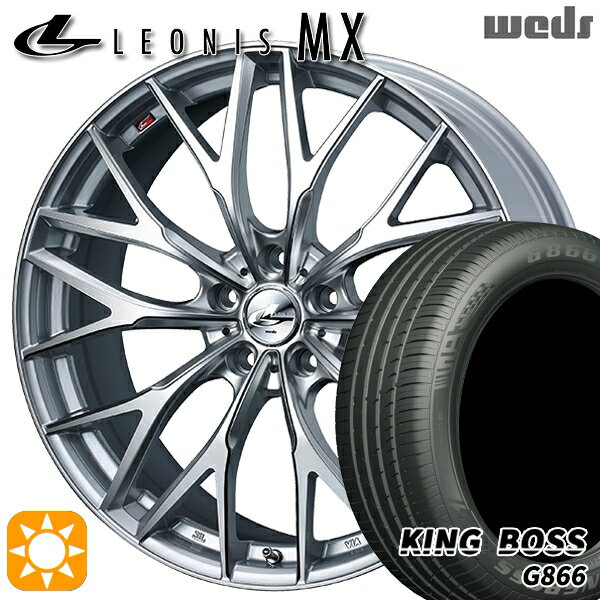 【取付対象】アルファード ヴェルファイア 245/40R19 98W XL キングボス G866 Weds レオニス MX HS/SC (ハイパーシルバー/SCマシニング) 19インチ 8.0J 5H114.3 サマータイヤホイールセット