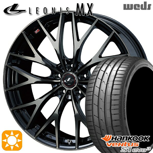 【取付対象】ノア ヴォクシー 215/35R19 85Y XL ハンコック veNtus S1 evo3 K127 Weds レオニス MX PBMC/TI (パールブラック ミラーカット/チタントップ) 19インチ 8.0J 5H114.3 サマータイヤホイールセット