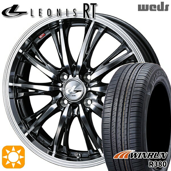 【取付対象】165/60R14 75H ウィンラン R380 Weds レオニス RT BMCMC 14インチ 4.5J 4H100 サマータイヤホイールセット