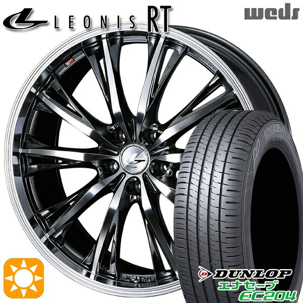 【取付対象】215/60R16 95H ダンロップ エナセーブ EC204 Weds レオニス RT BMCMC 16インチ 6.5J 5H114.3 サマータイヤホイールセット
