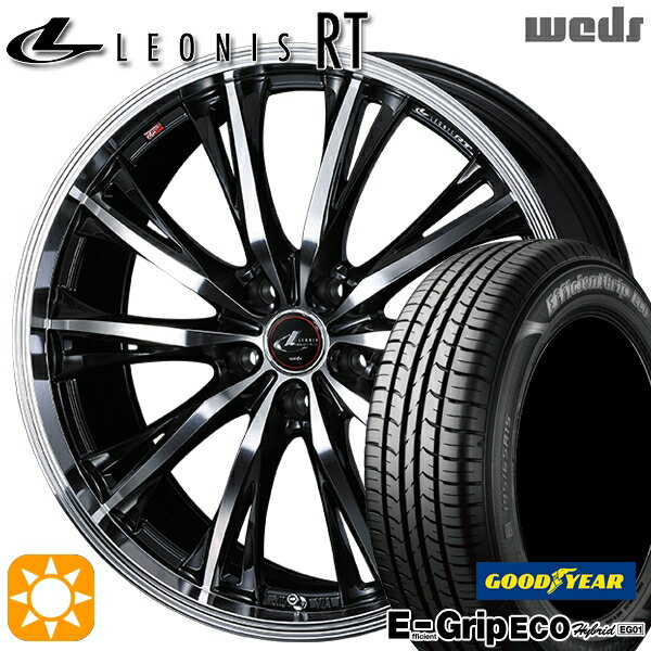 【取付対象】エスティマ ヤリスクロス 215/60R16 95H グッドイヤー エフィシェントグリップ エコ EG01 Weds レオニス RT PBMC 16インチ 6.5J 5H114.3 サマータイヤホイールセット