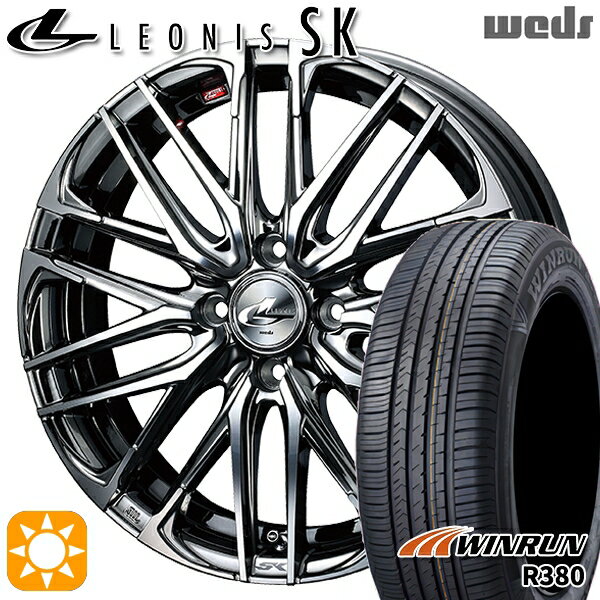 【取付対象】ライズ ロッキー 205/60R16 92H ウィンラン R380 Weds レオニス SK BMCMC (ブラックメタルコート ミラーカット) 16インチ 6.0J 4H100 サマータイヤホイールセット