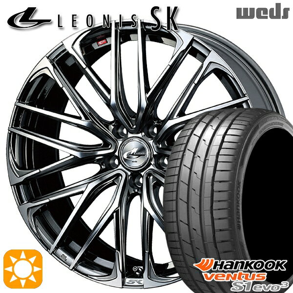 5/20ポイント5倍★225/40R18 92Y XL ハンコック veNtus S1 evo3 K127 Weds レオニス SK BMCMC (ブラックメタルコート ミラーカット) 18インチ 7.0J 5H114.3 サマータイヤホイールセット