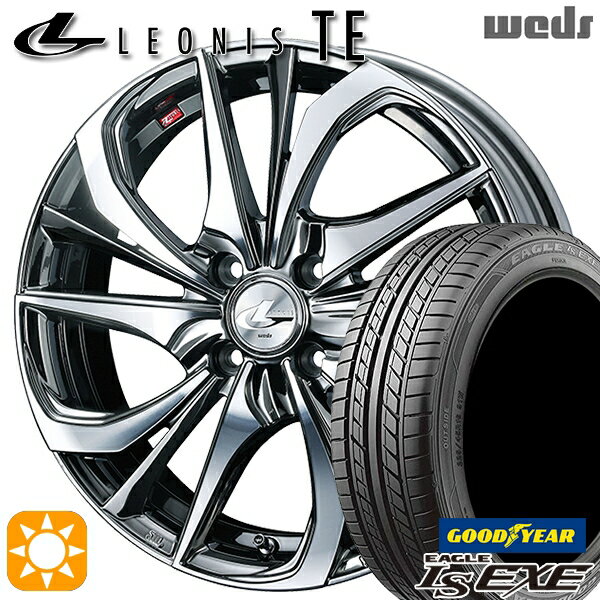 【取付対象】195/45R16 84W XL グッドイヤー イーグル LSEXE Weds レオニス TE BMCMC (ブラックメタルコート/ミラーカット) 16インチ 6.0J 4H100 サマータイヤホイールセット